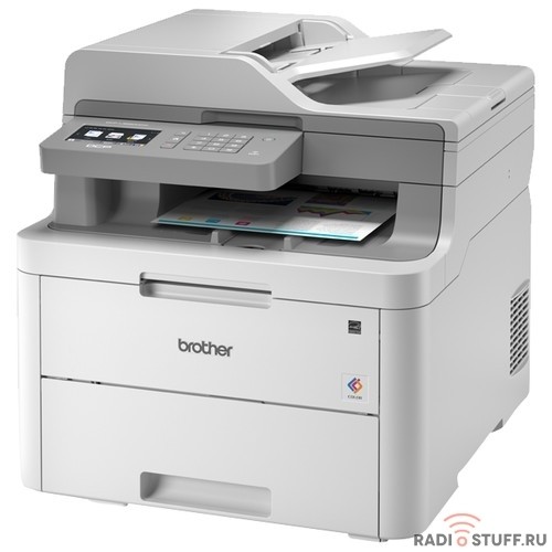 Brother DCP-L3550CDW МФУ, A4, цв.светодиодный, 18стр/мин, 512Мб, дуплекс, ADF50, LAN, WiFi (старт.картриджи на 1000стр) (DCPL3550CDWR1)