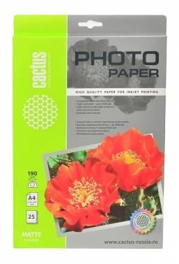 Бумага A4 PHOTO MATTE 25SH CS-MA419025 CACTUS