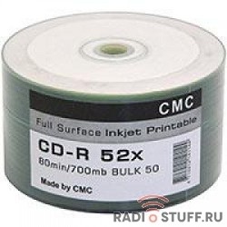 Диски CMC CD-R 80 52x Bulk/50 Full Ink Print 