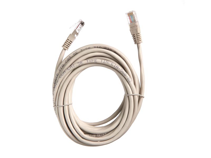 Патч-корд Technolink "C" UTP4 cat.5е, 5.0м, CCA, LSZH, серый, литой коннектор