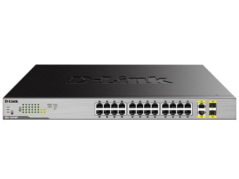 Коммутатор 24PORT 10/100/1000 2COMBO DGS-1026MP/A1A D-LINK