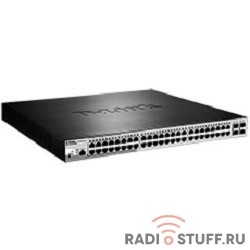 D-Link DGS-1210-52MP/ME/B1A PROJ Управляемый коммутатор 2 уровня с 48 портами 10/100/1000Base-T с поддержкой PoE и 4 портами 1000Base-X SFP