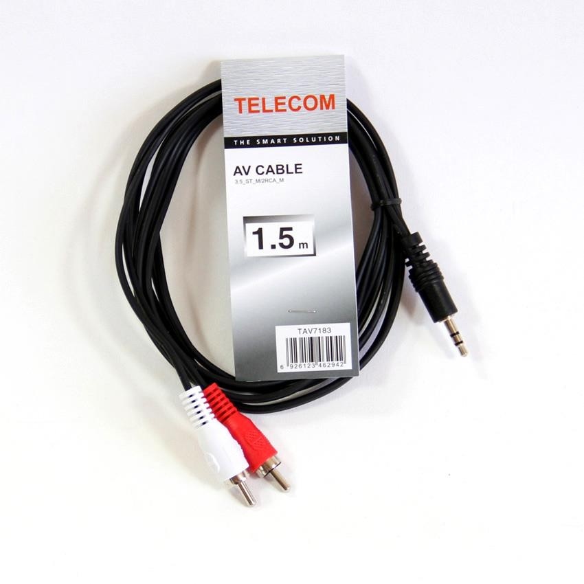 Кабель AUDIO 3.5MM TO 2RCA 1.5M TAV7183-1.5M TELECOM