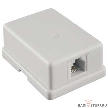 Розетка внешняя RJ-45, cat.5/5e, UTP, тип ножей Dual Type, Exegate