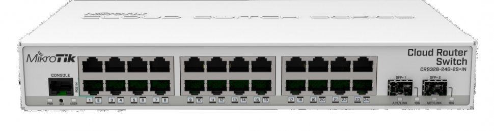 MikroTik CRS326-24G-2S+IN коммутатор